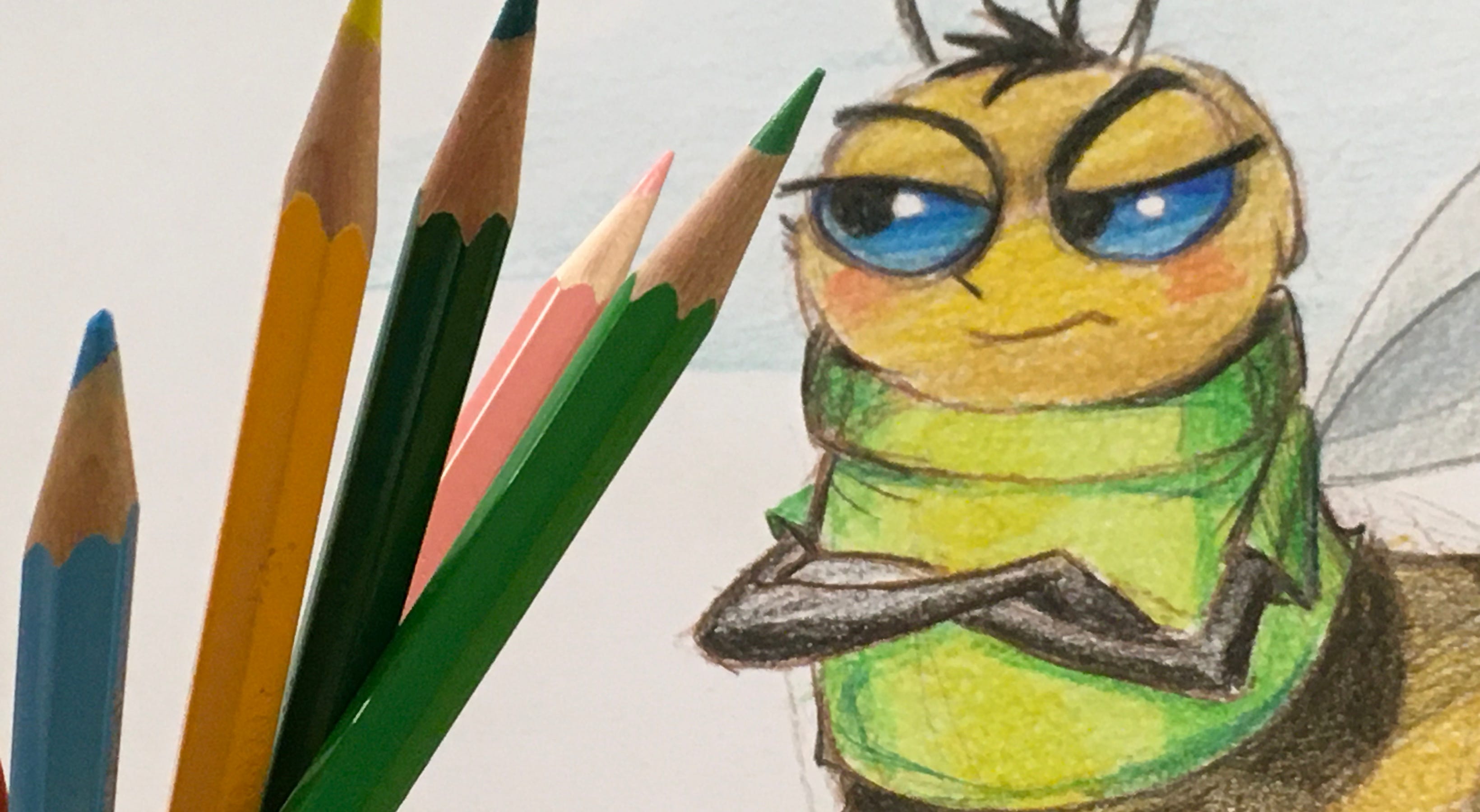 Cours de dessin de création personnage stylisé d'après une illustration de film "Bee" de Pixar
