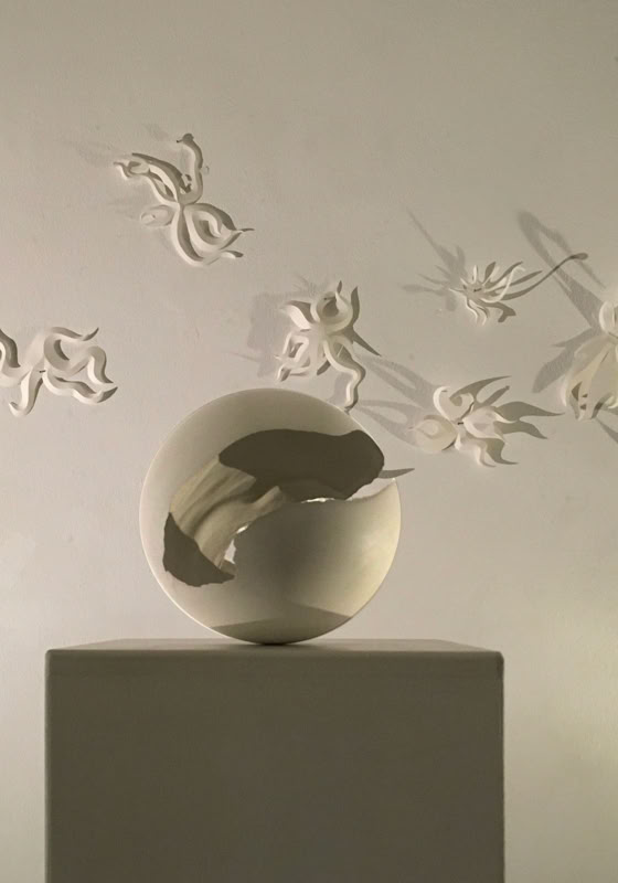 Installation Sculpture plâtre et papier