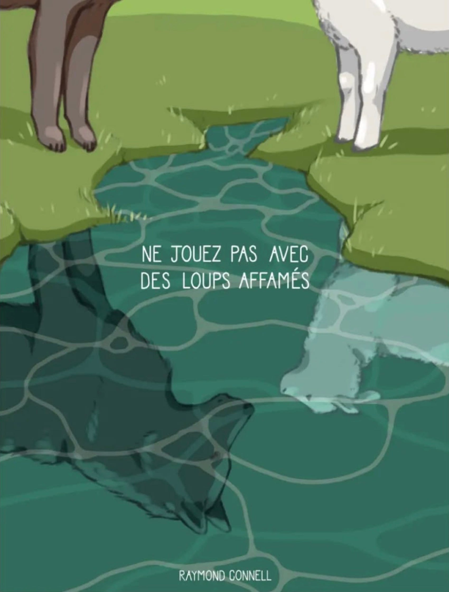 Bande dessinée sur le thème de la fable de Jean de la Fontaine "Le loup et l'agneau" Édition Buckshroom. Delémont'BD 2025. Exposition off à la galerie de l'atelier Tcheskiss