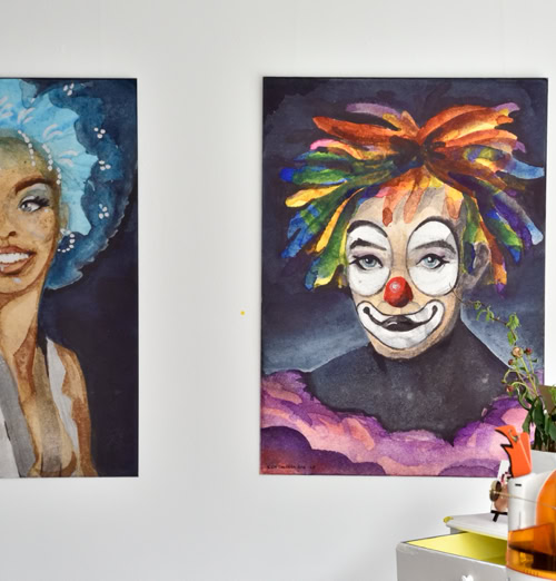 2016 Artiste : Denis Tcheskiss Titre : clowns et folies Enfant, Denis Tcheskiss habite du côté des Folies Bergère. Sa fenêtre plonge sur le célèbre music-hall parisien. Souvenirs, souvenirs… Exposition : Off Festival Delémont'BD 2016 Lieu : Galerie Tcheskiss