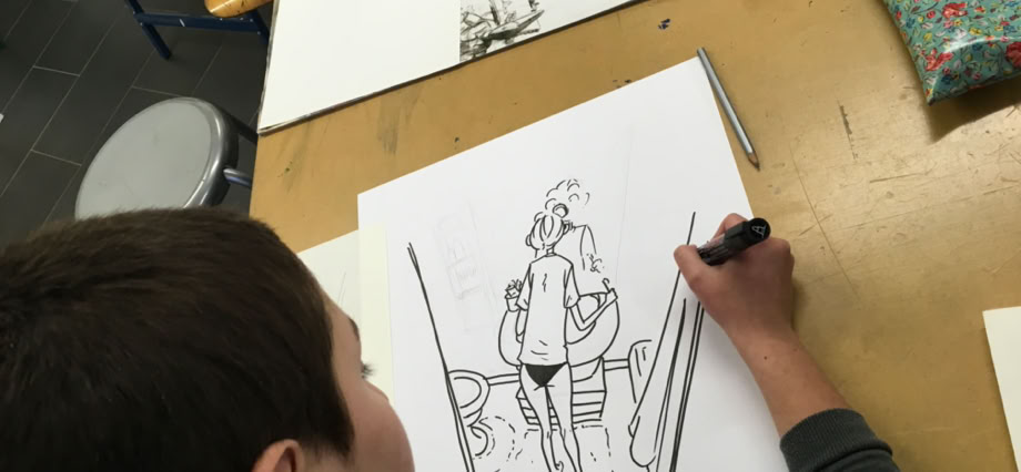 Cours de dessin à l'atelier Tcheskiss, Delémont Jura
