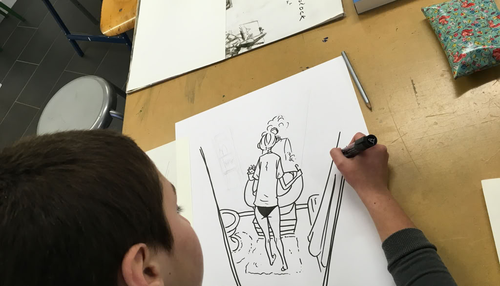 Cours de dessin à l'atelier Tcheskiss, Delémont Jura