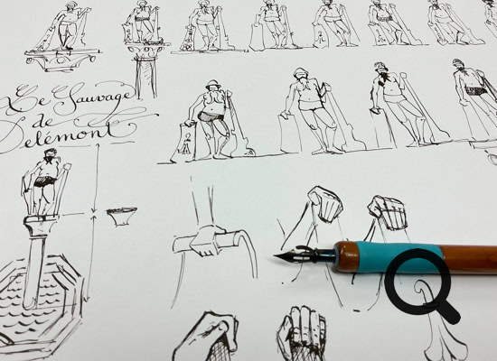 Main au travail dans l’atelier de création