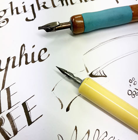 Atelier de calligraphie et lettrage, tous niveaux, Delémont Jura. Atelier Tcheskiss
